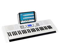 Clavier Piano Numerique Electrique Synthetiseur Pro 61 Touches 300 Sons Blanc