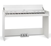FunKey DP-1088 WM Piano numérique élégant - 88 touches de clavier sensibles à la vélocité et 3 pédales - 20 sons - Haut-parleurs stéréo intégrés et 2 prises pour casque - Blanc mat