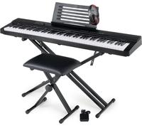 McGrey SK-88 piano numèrique super kit - Synthetiseur d'entrée de gamme en optique piano de scène avec 88 touches - 146 sonorités - y compris pédale, support pour clavier, tabouret et écouteurs - Noir