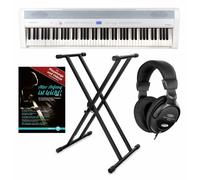 Clavier Piano Numérique Synthétiseur MIDI Stagepiano Set Support Casque Blanc
