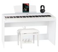 Clavier Piano Numérique Synthétiseur USB MIDI Stagepiano Maison Set Casque Blanc