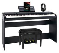 Clavier Piano Numérique Synthétiseur USB MIDI Stagepiano Maison Set Casque Noir