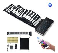 Clavier Piano Pliable 88 Touches-VEVOR-128 Rythmes et 128 Tons-Piano Numérique Rechargeable Portable avec Haut-parleur 2 W
