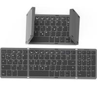 Clavier Pliable Allemand Qwertz - Sans Fil Portable Ultra Fin - Bt Type-C - Mini Clavier Pliable Pour Iphone 16 Ipad Ordinateur Portable - Voyage Bureau Productif