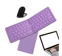 Clavier pliable de voyage : mini clavier sans fil ultra fin, compatible avec un passage facile entre 3 appareils | portable compact pour les voyages d'affaires, smartphone tablette portable, F