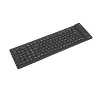 Clavier Pliable en Silicone, 108 Touches, étanche, Conception Entièrement Scellée, Frappe Muette, Accessoires Professionnels (Black)