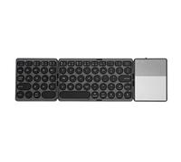 Clavier pliable, universel aspect simple, pavé tactile ABS touches rondes 140 mAh clavier pliable sans fil pour la maison (noir)