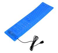 Clavier Pliable USB en Silicone 109 Touches, Ultra Fin et Silencieux | Conception Entièrement Scellée, Structure sans Clous, Retour Souple, pour Voyage et Saisie Nocturne