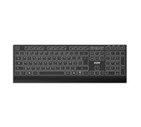 Clavier - PORT DESIGNS - Rétroéclairé Bluetooth 2,4 GHz - Rechargeable USB-C - Pavé numérique - Touche IA