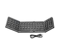 Clavier portable pliable, clavier pliable sans fil - Clavier sans fil pliable en trois langues - Clavier pliant multi-système compact pour téléphone intelligent, ordinateur portable, tablette