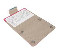 Clavier Portable sans Fil BT3.0 avec étui en Cuir, Clavier Universel 10 '' avec étui Portefeuille et Support, Clavier Détachable pour, pour iOS, pour