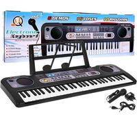 Clavier pour enfants à partir de 5 ans, pupitre, microphone + radio d'enregistrement, USB MP3 - Modèle n° 020