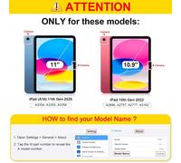 Clavier pour iPad (A16) 11ème Génération 11 Pouces 2025, iPad 10ème Génération 10.9\u201d 2022 - Clavier AZERTY sans Fil Bluetooth, Housse Multiposition Fonction Ranger Stylet, Marbre Océan