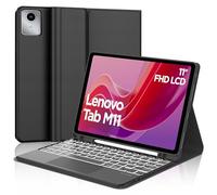 Clavier pour Lenovo Tab M11 11" 2024 avec Pavé Tactile, TB330FU/TB330XU | Étui Clavier pour Lenovo Tab M11 Rétroéclairée Magnétique Bluetooth Amovible Français AZERTY Layout, Noir