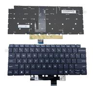 Clavier pour ordinateur portable HP SG-B7910-XUA SN1C65B20 831-02759-00A SN1C65B10 US Layout Ribbon Ai Key Function avec rétroéclairage (touches de fonction bleu clair, touches régulières bleu foncé)