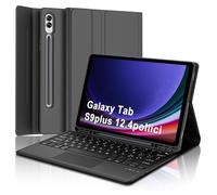 Clavier pour Samsung Galaxy Tab S10 Plus 2024, Galaxy Tab S9/S9FE Plus Clavier 12.4", Coque Touchpad Clavier Bluetooth Italien Amovible pour Samsung S10+/S9+/S9 FE+ 12.4 Pouces 2024/2023, Noir