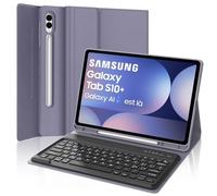 Clavier pour Samsung Galaxy Tab S10 Plus, Galaxy Tab S9/S9FE Plus Clavier 12.4" 2024, Coque Clavier Bluetooth Italien Amovible pour Samsung S10+/S9+/S9 FE+ 12.4 Pouces 2024/2023, Violet Lavande