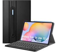 Clavier Pour Samsung Galaxy Tab S6 Lite 2024/2022/2020 10.4 Pouces - [Azerty Français] Clavier Bluetooth Sans Fil Etui Multiposition Housse Fine Et Légère, Noir