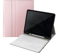 Avizar Clavier QWERTY Bluetooth pour iPad Pro 12,9 et Air 13 avec étui clapet Rose champagne