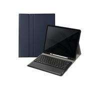 Clavier QWERTY Bluetooth pour iPad Pro 12.9 et Air 13 avec Etui Clapet Bleu nuit