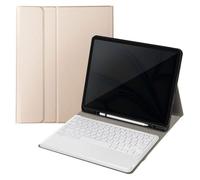 Clavier QWERTY Bluetooth pour iPad Pro 12.9 et Air 13 avec Étui Clapet Dorée