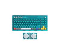 8BitDo Retro 87 Mechanical Keyboard, Hot Swappable Wireless Gaming Keyboard with RGB Backlight, Bluetooth/2.4G/USB-C, Linear Switches, Dual Super Buttons - Clear Blue - QWERTY ANSI US Layout