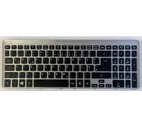 Clavier Qwertz Allemand Acer Aspire V5-531P, V5-571P 60.M7XN1.010 MP-11F56D0-4424W 90.4VM07.Y0G NKI171304U NK.I1713.04U Argenté