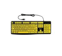Clavier QWERTZ allemand filaire - Grands caractères Noir / Jaune