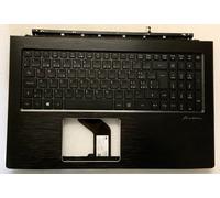 Clavier Qwertz Swiss-Allemand Acer Aspire VN7-593G 6B.Q23N1.025 LV5P_A51BRL NK.I151A.00T NKI151A00T PT131TY1A11 ACM16B66CH TOPCASE Noir / Noir rétroéclairé