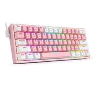 Clavier Redragon Fizz Pro K616 HotSwap Sans Fil Mécanique 61 Clés Rétroéclairage ARGB Rose G