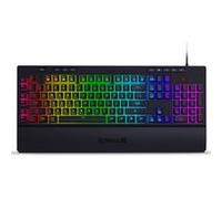 Redragon K512 Clavier de Jeu à Membrane rétro-éclairé Shiva avec Touches multimédias, Clavier à Sensation mécanique silencieuse, 6 Touches Macro intégrées supplémentaires, contrôle multimédia dédié