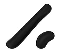 Clavier Repose-Poignet Tapis de Souris avec Support de Poignet Ensemble de Tapis de Clavier en Mousse à mémoire de Forme Fournitures Scolaires Tapis de Frappe Souris de Bureau Tapis Facile(Wrist Set)