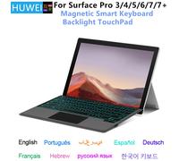 Clavier rétro-éclairé pour Microsoft Surface Pro 3 4 5 6 7 7 +, clavier magnétique sans fil pour tablette surface Pro 7/6/5/4/3/7Plus Gray English