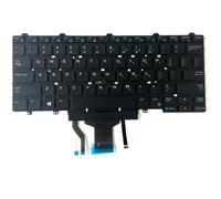 Clavier rétroéclairé de rechange avec pointeur US pour ordinateur portable Dell Latitude E5450 E5470 E7450 E7470, Latitude 5480 5490 5491 7480 7490 Series