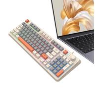 Clavier rétroéclairé Kt Tricolor Wired K82 | Avec éclairage LED pour ordinateur de bureau, configuration de jeu, clés mécaniques pour joueurs e câble compacte