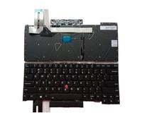 Clavier rétroéclairé pour ordinateur portable Lenovo (version américaine, espagnole, brésilienne, portugaise) pour Thinkpad T14S Gen 1 / P1 3 X1 pour Extreme 3rd Facile à remplacer(US Backlit Point)