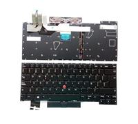 Clavier rétroéclairé pour ordinateur portable Lenovo (version américaine, espagnole, brésilienne, portugaise) pour Thinkpad T14S Gen 1 / P1 3 X1 pour Extreme 3rd Facile à remplacer(SP Backlit Point)