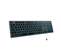 Clavier rétroéclairé sans fil, clavier silencieux USB rechargeable, sans fil 2,4 G, compatible avec Apple iMac, MacBook et PC, ordinateur portable, gris sidéral