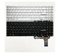 Clavier rétroéclairé US/Russe, Compatible avec ASUS, Vivobook, E1504, E1504F, E1504FA, K3605VC, K3605ZC, K3504VA, S3504YA, S3504VA, K3605z et V3605VC(Silver US Backlit)