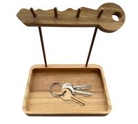 Clavier rustique - étagère murale en bois avec compartiment de rangement | Crochet étagère pour la zone d'entrée pour clés, lettres, lunettes de soleil | Élément décoratif naturel pour le