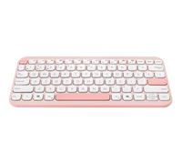ASUS Clavier sans fil Marshmallow KW100 – Compact 75% AZERTY Bluetooth 5.0 touches silencieuses Rose