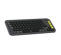 Logitech POP Icon Keys Wireless Bluetooth Keyboard, Comfortable Typing, Programmable Keys, Easy-Switch Between 3 Devices Maximum, for Laptop, Tablet, PC, French AZERTY, Graphite