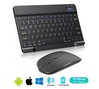 Clavier sans fil Bluetooth espagnol français Azerty russe pour iPad Mac PC tablette téléphone portable ordinateur portable et souris Mini avec N Gamer Spanish and Mouse