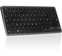 - Clavier Sans Fil Bluetooth, Mini Clavier Azerty Français, Clavier Léger Silencieux, Clavier Bluetooth 90H D'Autonomie, Rechargeable Usb C, 14 Raccourcis Multimédias - Noir - New