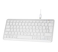 Clavier Sans Fil Bluetooth,Mini Clavier Azerty Français,Clavier Léger Silencieux,Rechargeable Usb C,12 Raccourcis