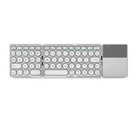 Clavier sans fil Bluetooth pliable, Rechargeable, avec pavé tactile, pour tablette, ordinateur portable, IOS, Android, Windows