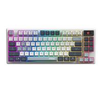 Clavier Sans fil Bluetooth/RF MSI FORGE GK600 TKL WIRELESS SKY, Gris/LED _ S11-43FRP01-HH9