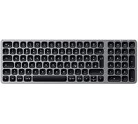 Clavier Sans Fil Bluetooth Slim Rétroéclairé, Qwertz Allemand, Multi-Appareils, Clavier Lumineux Pour Macbook Pro/Air, Ipad Pro/Air, Mac Mini, Imac Et Plus - Gris, Disposition De