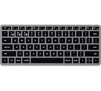 Clavier sans Fil Bluetooth Slim X1 QWERTY Américain ¿ Clavier Rétroéclairé, Multi-Dispositif- Clavier Lumineux pour MacBook Pro/Air, iPad Pro/Air, Mac Mini, iMac et Plus¿ Gris, Layout US