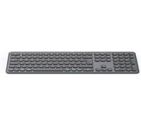 Clavier Sans Fil (Clavier Multi-Appareils Avec Radio/Bluetooth Pour Pc, Smartphone, Tablette, Plein Cadre, Avec Piles, Touches Silencieuses, Touches Multimédias, Disposition Allemande Qwertz)